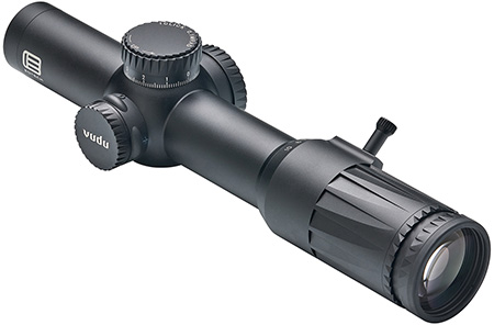 [672294110187] Eotech VDU110FFSR5 Vudu  Black Hardcoat Anodized 1-10x 28mm 34mm Tube Illuminated Red SR5 MRAD Reticle Features Throw Lever