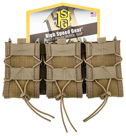 [849954019856] High Speed Gear 45TA00CB TACO Shingle Mag Pouch Triple Coyote Brown Nylon MOLLE Compatible w/ Rifle