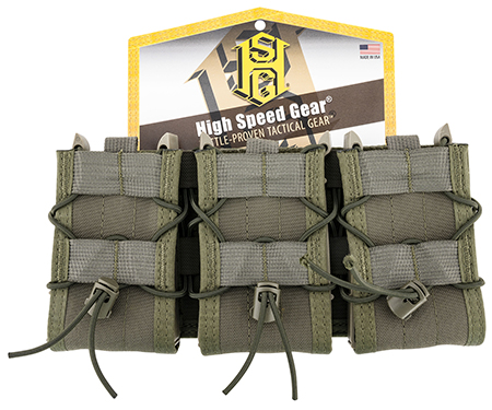 [849954019870] High Speed Gear 45TA00OD TACO Shingle Mag Pouch Triple OD Green Nylon MOLLE Compatible w/ Rifle