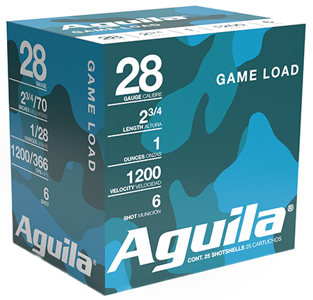 [640420006192] Aguila 1CHB2836 Game Load  28Gauge 2.75" 1oz 6Shot 25 Per Box/20 Case
