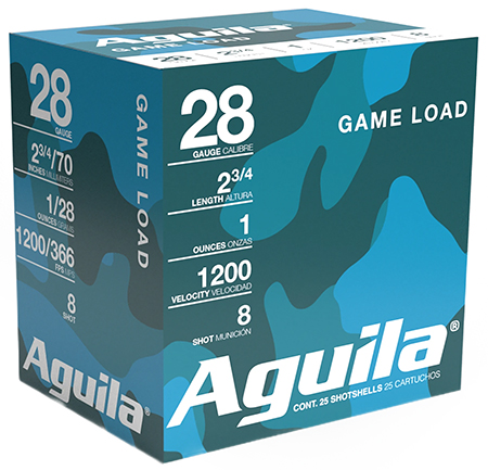 [640420012056] Aguila 1CHB2838 Game Load  28Gauge 2.75" 1oz 8Shot 25 Per Box/20 Case