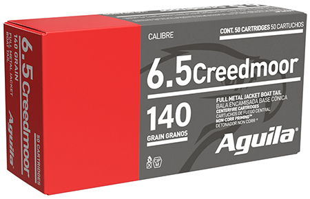 [640420012759] Aguila 1E650110   6.5Creedmoor 140gr Full Metal Jacket Boat Tail 20 Per Box/25 Case