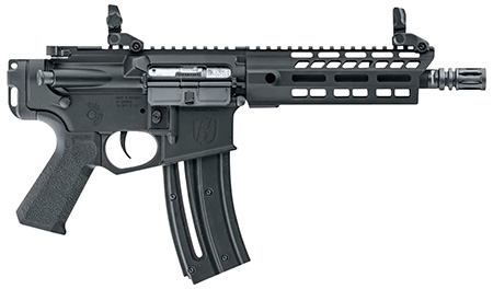 [723364227387] Hammerli Arms 5760507 Tac R1 C 22 LR 20+1 9" Threaded, Black, No Brace, Aluminum Upper  &  Lower Receivers, Textured Grip, Flip Up Front/Rear Sights