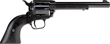 [727962707067] Heritage Mfg RR22B6-BBK Rough Rider  22 LR 6 Shot 6.50" Black Oxide Alloy Steel Barrel, Black Alloy Steel Frame, Black Oxide Cylinder, Black Laminate Wood Grip, Exposed Hammer