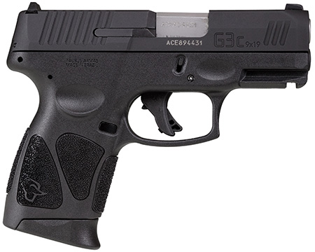 [725327626343] Taurus 1G3CSR9031 G3C  Compact Frame 9mm Luger 12+1 3.26" Matte Stainless Steel Barrel, Matte Black Tenifer Serrated Steel Slide, Black Polymer Frame w/Picatinny Rail, Black Polymer Grip, Right Hand