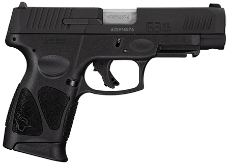 [725327626374] Taurus 1G3XLSR9041 G3XL  Compact Frame 9mm Luger 12+1 4" Matte Stainless Steel Barrel, Matte Black Tenifer Serrated Steel Slide, Black Polymer Frame w/Picatinny Rail, Black Polymer Grip, Right Hand