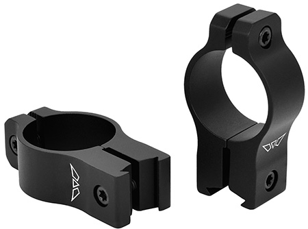 [656813108381] Warne V422M Rimfire Rings Vapor Matte Black Aluminum 1" Tube High Rimfire/Vertical Split 3/8" Dovetail, 0 MOA