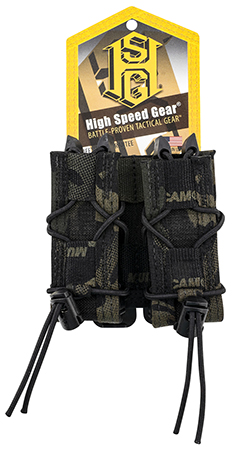 [849954023525] High Speed Gear 11PT02MB TACO Mag Pouch Double MultiCam Black Nylon MOLLE Compatible w/ Pistol