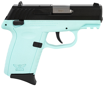 [810099570038] SCCY Industries CPX1CBSBG3 CPX-1 Gen3 9mm Luger 10+1 3.10" SCCY Blue Polymer w/Picatinny Rail Serrated Black Nitride SS Slide SCCY Blue Polymer Grip