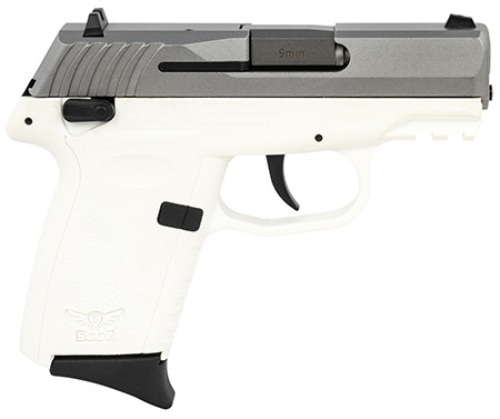 [810099570250] SCCY Industries CPX1TTWTG3 CPX-1 Gen3 9mm Luger 10+1 3.10" White Polymer w/Picatinny Rail Serrated SS Slide White Polymer Grip