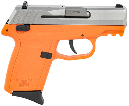 [810099570298] SCCY Industries CPX1TTORG3 CPX-1 Gen3 9mm Luger 10+1 3.10" Orange Polymer w/Picatinny Rail Serrated SS Slide Orange Polymer Grip