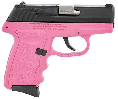 [857679003548] SCCY CPX-3CBPKG3 380 BLK SLIDE PNK GRIP NO SFE 10R