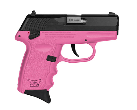 [850000226470] SCCY Industries CPX-4CBPK CPX-4  380 ACP 10+1 2.96" Pink Polymer Serrated Black Nitride SS Slide Finger Grooved Pink Polymer Grip