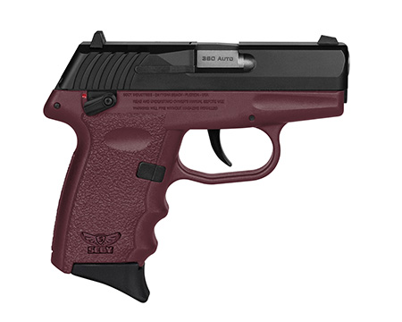 [850000226432] SCCY Industries CPX-4CBCR CPX-4  380 ACP 10+1 2.96" Crimson Red Polymer Serrated Black Nitride SS Slide Finger Grooved Crimson Red Polymer Grip
