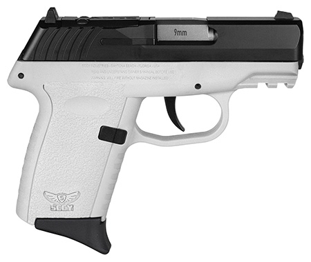 [810099570953] SCCY Industries CPX2CBWTRDRG3 CPX-2 Gen3 RD 9mm Luger 10+1 3.10" White Polymer w/Picatinny Rail Serrated Black Nitride SS Slide White Polymer Grip