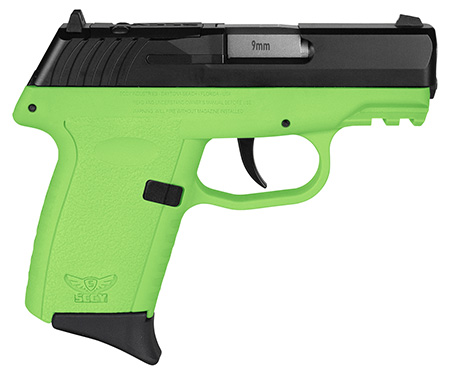 [810099570984] SCCY Industries CPX2CBLGRDRG3 CPX-2 Gen3 RD 9mm Luger 10+1 3.10" Lime Green Polymer w/Picatinny Rail Serrated Black Nitride SS Slide Lime Green Polymer Grip