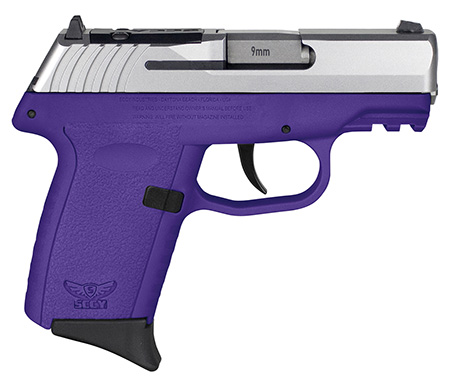 [810099571127] SCCY Industries CPX2TTPURDRG3 CPX-2 Gen3 RD 9mm Luger 10+1 3.10" Purple Polymer w/Picatinny Rail Serrated Stainless Steel Slide Purple Polymer Grip