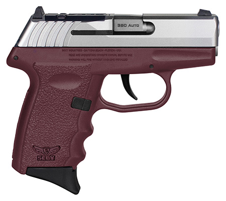 [810099571479] SCCY Industries CPX3TTCRRDRG3 CPX-3 RD 380 ACP 10+1 2.96" Crimson Red Polymer/Serrated Stainless Steel Slide/Finger Grooved Crimson Red Polymer Grip