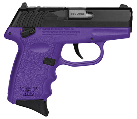 [810099571325] SCCY Industries CPX4CBPURDRG3 CPX-4 RD 380 ACP 10+1 2.96" Purple Polymer/Serrated Black Nitride Stainless Steel Slide/Finger Grooved Purple Polymer Grip