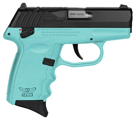 [810099571332] SCCY Industries CPX4CBSBRDRG3 CPX-4 RD 380 ACP 10+1 2.96" SCCY Blue Polymer/Serrated Black Nitride Stainless Steel Slide/Finger Grooved SCCY Blue Polymer Grip