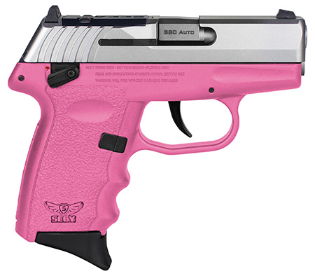 [810099571516] SCCY Industries CPX4TTPKRDRG3 CPX-4 RD 380 ACP 10+1 2.96" Pink Polymer/Serrated Stainless Steel Slide/Finger Grooved Pink Polymer Grip