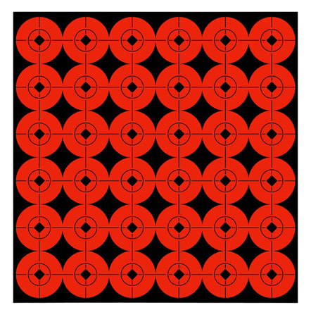 [029057339017] Birchwood Casey 33901 Target Spots  Self-Adhesive Paper Black/Orange 1" Bullseye 360 Pack