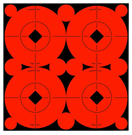 [029057339031] Birchwood Casey 33903 Target Spots  Self-Adhesive Paper Black/Orange 3" Bullseye 40 Pack