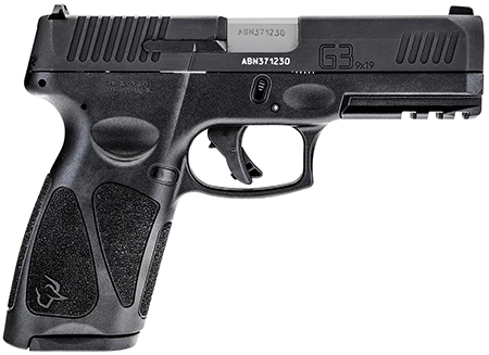 [725327629368] Taurus 1G3B94117 G3  9mm Luger 17+1 4" Barrel, Black Finish Picatinny Rail Frame, Serrated Matte Black Tenifer Steel Slide, Polymer Grip Includes 2 Mags