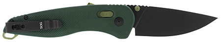 [729857011075] S.O.G SOG11410441 Aegis AT 3.13" Folding Drop Point Plain Black TiNi Cryo D2 Steel Blade/Forest w/Moss Accents GRN Handle