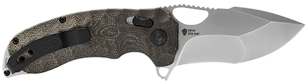 [729857010054] S.O.G SOG12270157 Kiku XR 3.03" Folding Tanto Plain Satin CTS XHP Steel Blade Deep Textured Green Linen Micarta Handle Includes Belt Clip