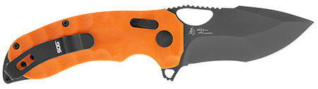 [729857011471] S.O.G SOG12270357 Kiku XR LTE 3.02" Folding Tanto Plain Cryo CTS XHP Blade Deep Textured Blaze Orange G10 Handle Includes Belt Clip