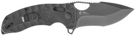 [729857011488] S.O.G SOG12270457 Kiku XR LTE 3.02" Folding Tanto Plain Cryo CTS XHP Blade Deep Textured Black Linen Micarta Handle Includes Belt Clip