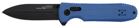[729857013291] S.O.G SOG12610657 Pentagon XR LTE 3.60" Folding Spear Point TiNi Cryo CTS XHP Blade/Blue G10 Handle Includes Belt Clip
