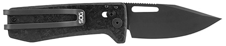 [729857013352] S.O.G SOG12630557 Ultra XR XHP 2.80" Folding Plain Black Satin TiCN Cryo CTS XHP Blade/ Black Carbon Fiber Handle Includes Pocket Clip