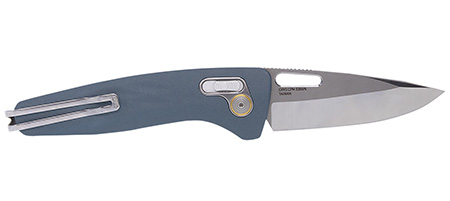 [729857014373] S.O.G SOG12730457 One-Zero XR 3.10" Folding Plain Satin/Polished Cryo CPM S35VN Steel Blade/ Smoke Gray Sculpted Aluminum Handle