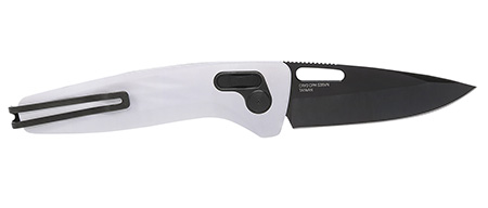 [729857014380] S.O.G SOG12730557 One-Zero XR 3.10" Folding Plain Black Chrome Cryo CPM S35VN Steel Blade/ White Sculpted Aluminum Handle