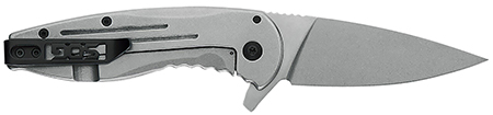 [729857009102] S.O.G SOG14410242 Aegis FLK 3.40" Folding Clip Point Satin 4116 Stainless Steel Blade/Silver Stainless Steel Handle Includes Pocket Clip