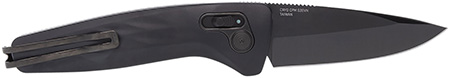 [729857013369] S.O.G SOG15730157 One-Zero Auto 3.10" Folding Plain Black Chrome CPM S35VN SS Blade/ Black Aluminum Handle