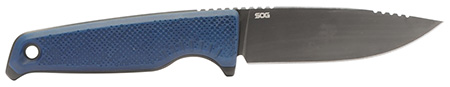 [729857013581] S.O.G SOG17790157 Altair FX  3.40" Fixed Clip Point Plain Satin TiCN Cryo CPM 154 SS Blade, Squid Ink Black GRN Handle, Includes Sheath