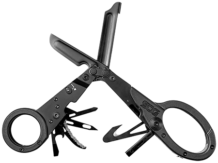 [729857008945] S.O.G SOG231250143 ParaShears  Black 3Cr13MoV SS Plain Blade Features 11 Tools