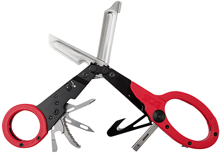 [729857008969] S.O.G SOG231250243 ParaShears  3Cr13MoV SS Plain Blade Red Features 11 Tools