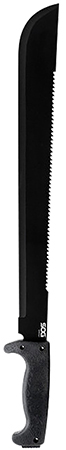 [729857992596] S.O.G SOG-MC02-N SOGfari  18" Black Powder Coated 3Cr13MoV SS Blade Black Kraton Handle 24" Long Includes Sheath
