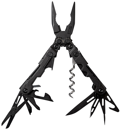 [729857008990] S.O.G SOGPL1002CP PowerLitre  Black Hardcoat Anodized 5Cr15MoV Stainless Steel 5" Long Features 19 Tools