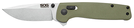 [729857009706] S.O.G SOGTM1022BX Terminus XR 2.95" Folding Clip Point Plain Stonewashed BD1 Steel Blade Olive Drab Textured G10 Handle Features Box Packaging Includes Pocket Clip