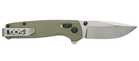 [729857009713] S.O.G SOGTM1022CP Terminus XR 2.95" Folding Plain Clip Point Stone Washed D2 Steel Blade/Olive Drab Textured G10 Handle