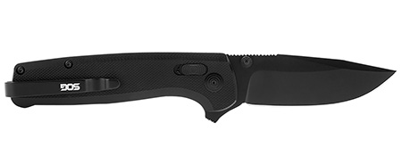 [729857010580] S.O.G SOGTM1027CP Terminus XR 2.95" Folding Clip Point Plain Black TiNi D2 Steel Blade Black G10 Handle Includes Pocket Clip