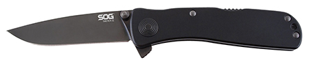 [729857995450] S.O.G SOGTWI12CP Twitch II 2.65" Folding Plain Black Hardcased TiCN AUS-8A SS Blade Black Anodized Aluminum Handle Includes Pocket Clip
