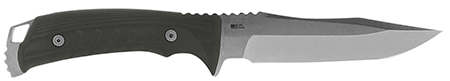 [729857006583] S.O.G SOG-UF1001-B Pillar  5" Fixed Clip Point Plain Stonewashed S35VN SS Blade Black Canvas Micarta Handle Includes Sheath