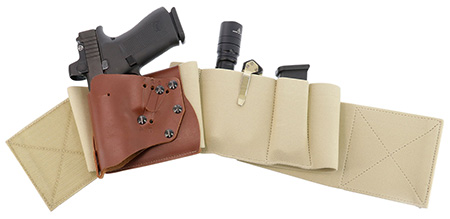 [601299024076] Galco UWERBKHLG UnderWraps Elite Khaki Large Leather/Nylon Handgun