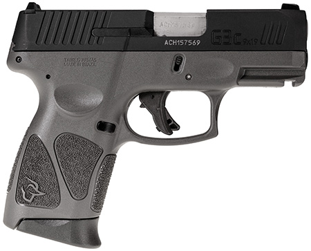 [725327619284] Taurus 1G3C931G G3C  Compact Frame 9mm Luger 12+1 3.26" Matte Stainless Steel Barrel, Matte Black Tenifer Serrated Steel Slide, Gray Polymer Frame w/Picatinny Rail, Gray Polymer Grip, Right Hand